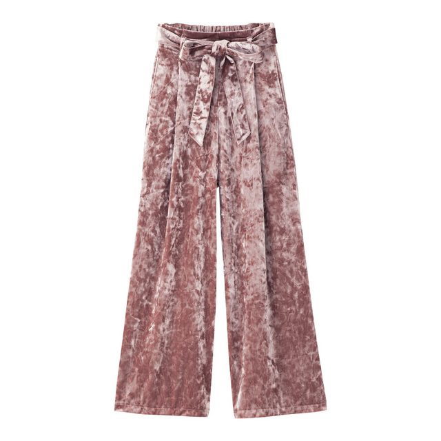 クラッシュベロアワイドパンツ