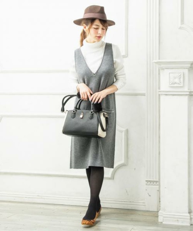 リバーシブルニット ジャンスカ