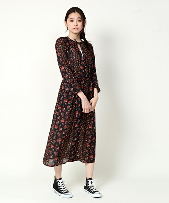 花柄3WAYガウンワンピース