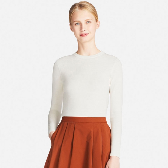 エクストラファインメリノクルーネックセーター（長袖）＋EC