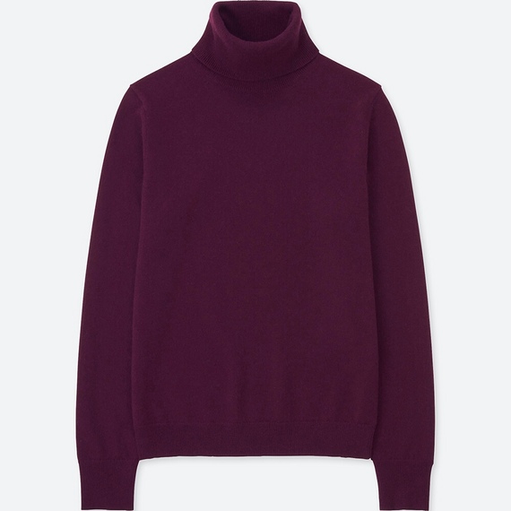カシミヤタートルネックセーター（長袖）