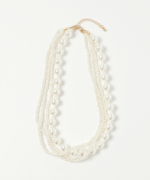 ねじりパールネックレス