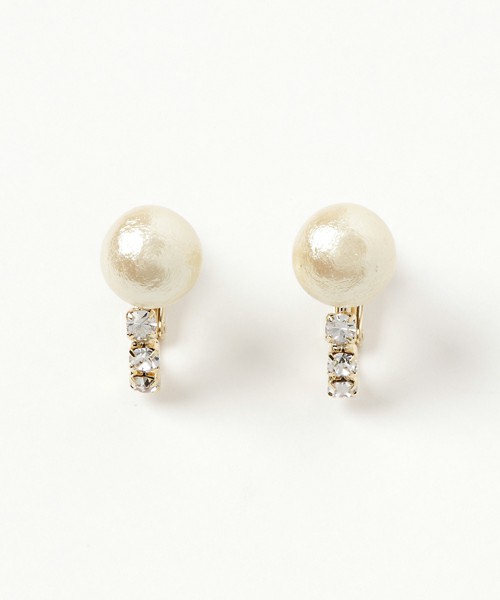 パール&ダイヤレーンイヤリング