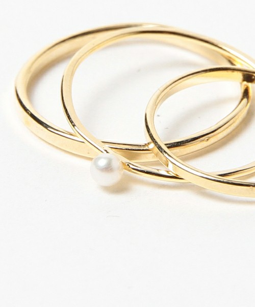 te to te ： 3 セットパールリング