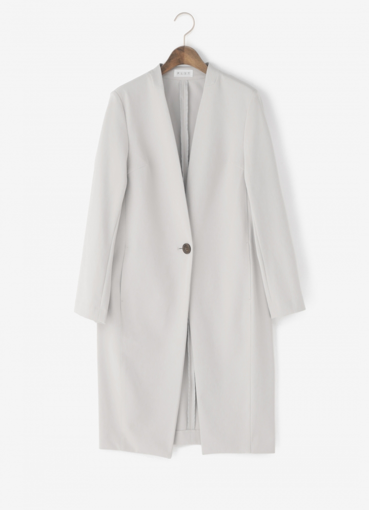 ボンディングジャージーカラーレスコート
