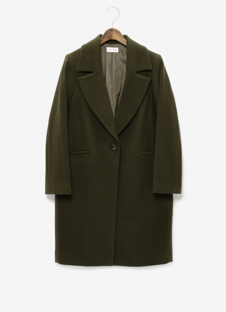 ウールモッサビッグカラーコート