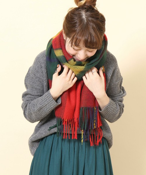 フェザータッチチェックストール