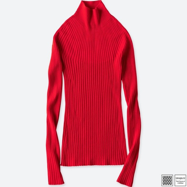 3Dメリノリブモックネックセーター（長袖）