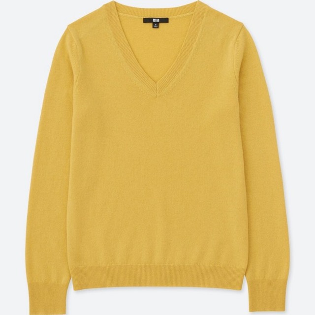 カシミヤVネックセーター（長袖）
