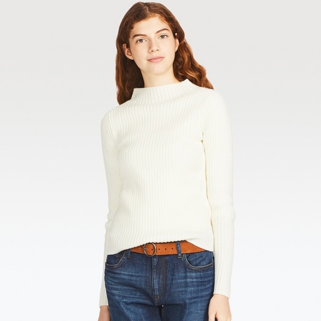 リブモックネックセーター（長袖）