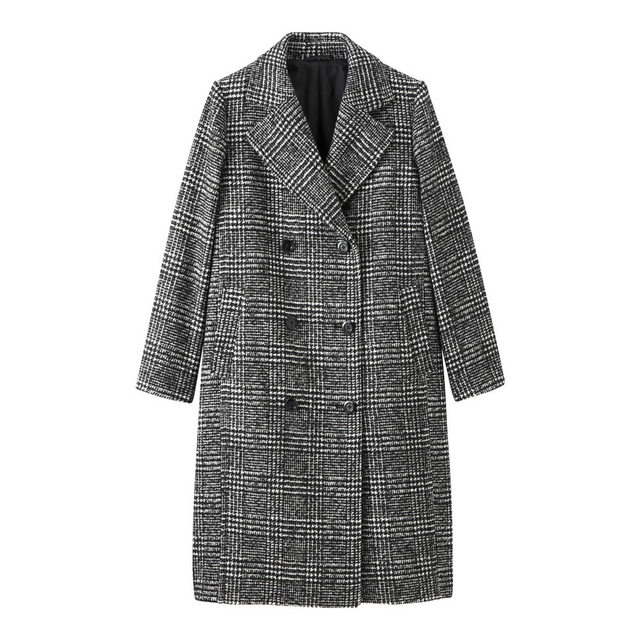 ウールブレンドダブルブレストコート