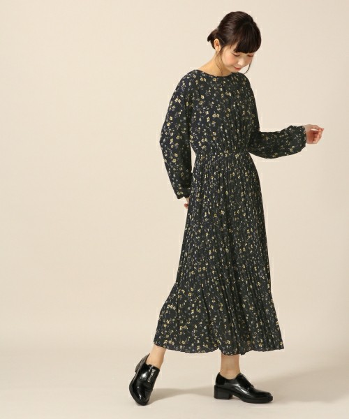 JZ ハナガラプリーツワンピース