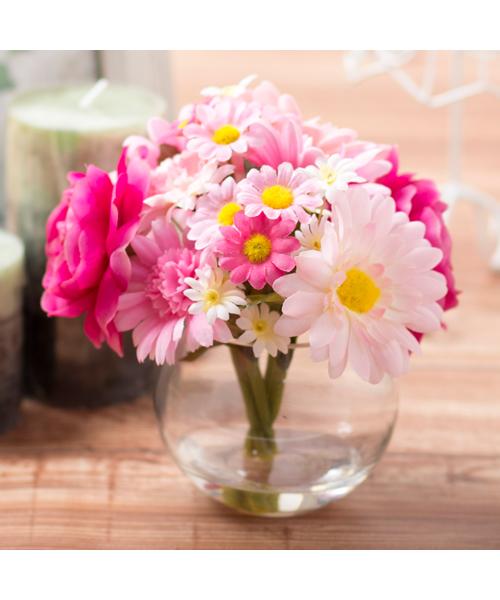 7.ガラスアレンジフラワー