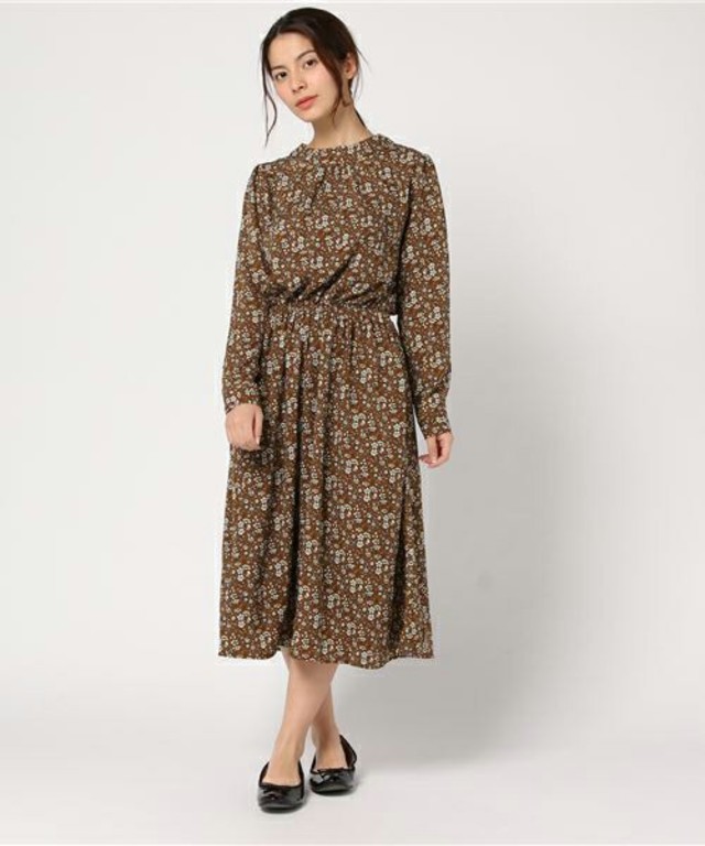 花柄デシンワンピース