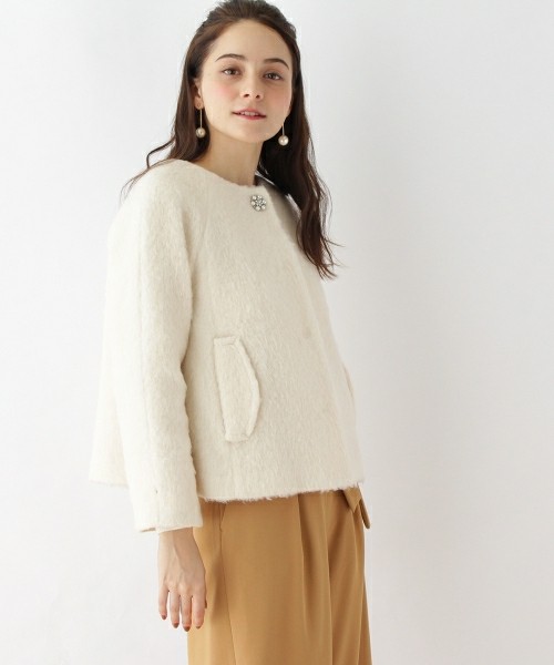 3WAYファーシャギーショートコート