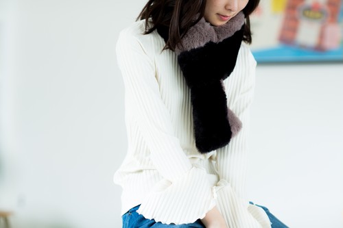 バイカラーファーマフラー