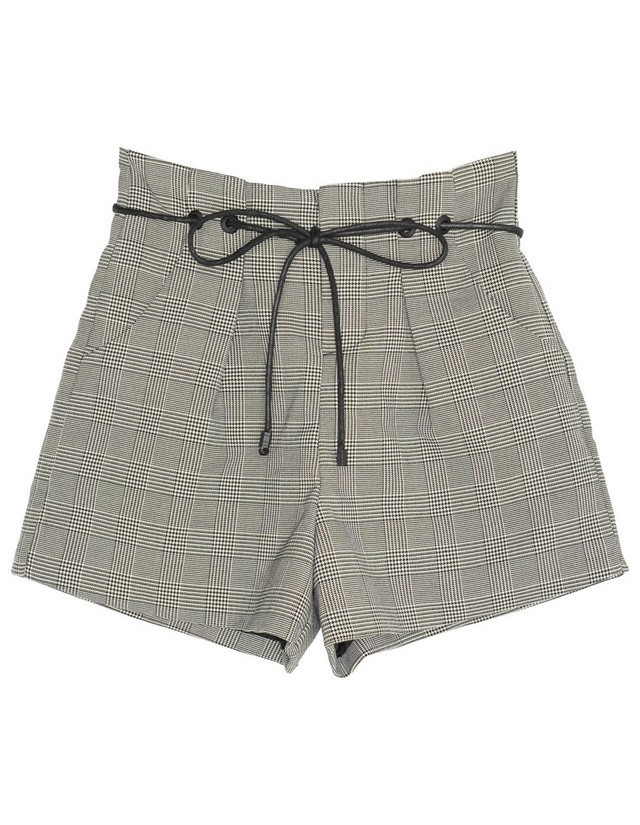 グレンチェックフレアショートパンツ