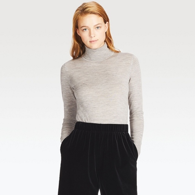 エクストラファインメリノタートルネックセーター（長袖）＋EC