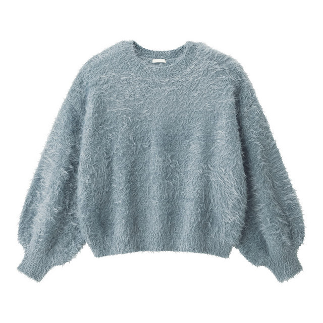 ラメフェザーヤーンセーター