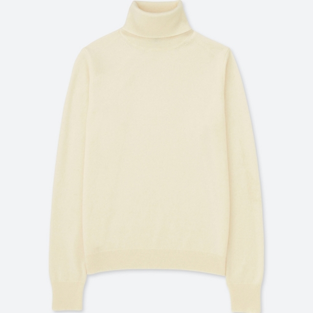 カシミヤタートルネックセーター