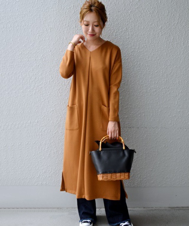 liflattie ships ポンチ スリット ワンピース