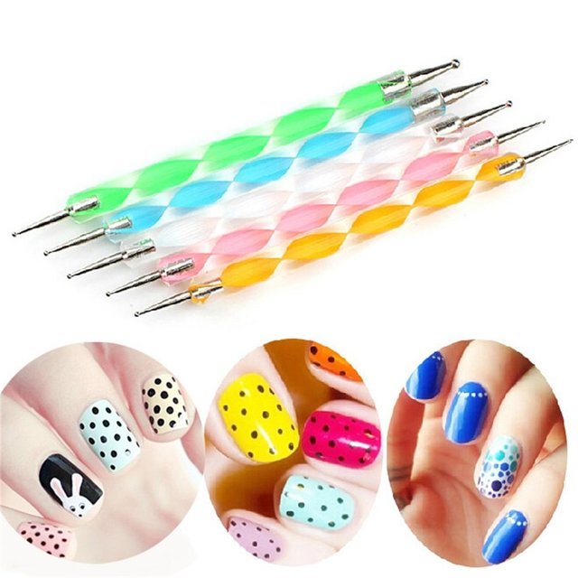 Meily ネイルアート用ドットペン 5本セット ネイルデザイン