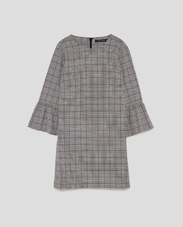 チェック柄ミニワンピース