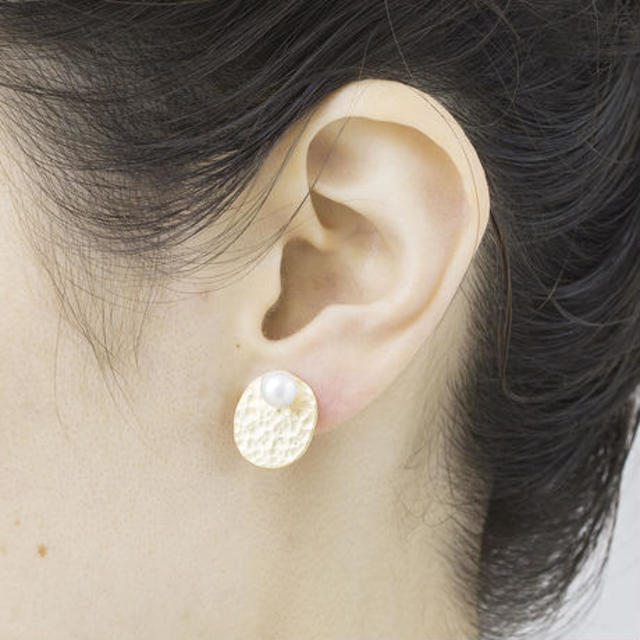 ツチメキカプレートイヤリング