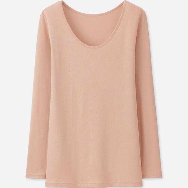 ヒートテックリブUネックT（長袖）