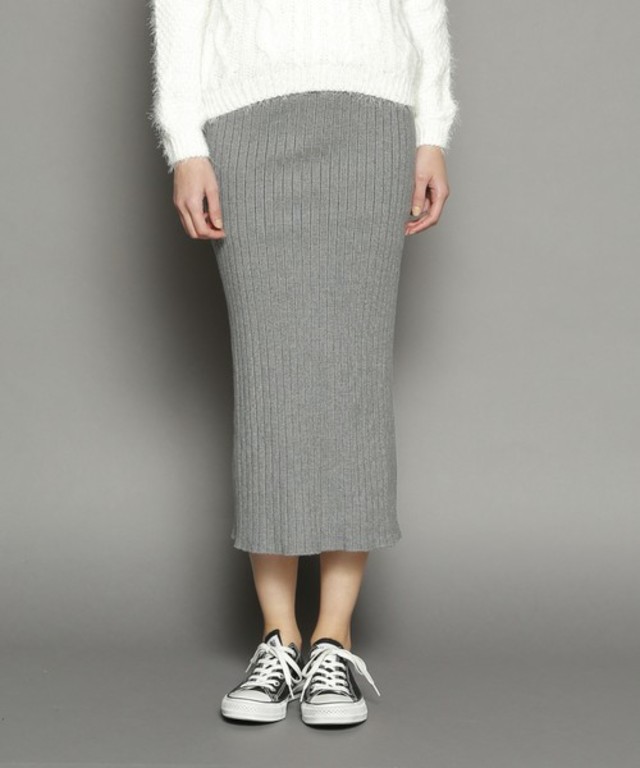 リブニットスカート