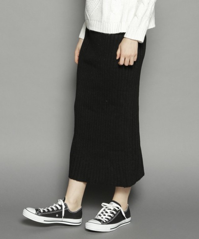 リブニットスカート