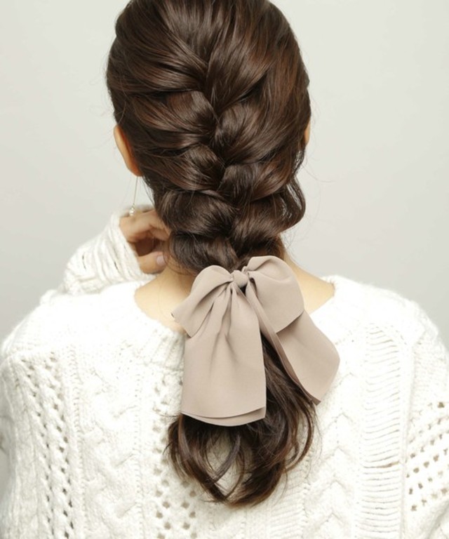 シフォンビッグリボンヘアゴム