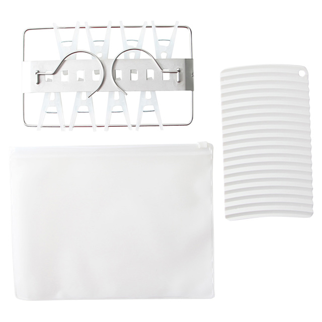 携帯用ランドリーセット　洗濯板・ミニ角型ハンガー