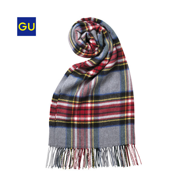 カシミヤタッチストール（チェック）