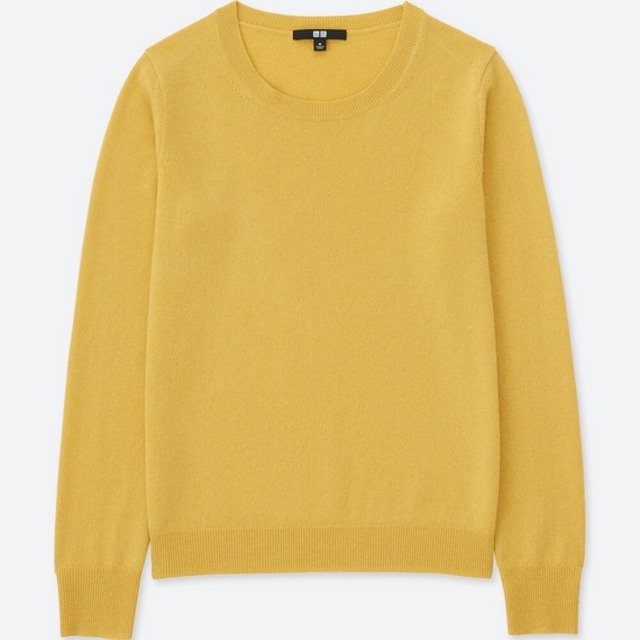 カシミヤクルーネックセーター（長袖）