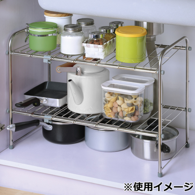 シンク下ワイヤーラック　スリム(WIRE30)