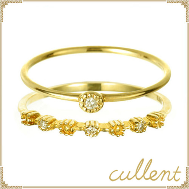 K18ダイヤモンドピンキーリングセット mille-feuille