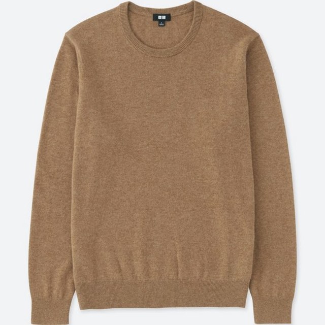 カシミヤクルーネックセーター