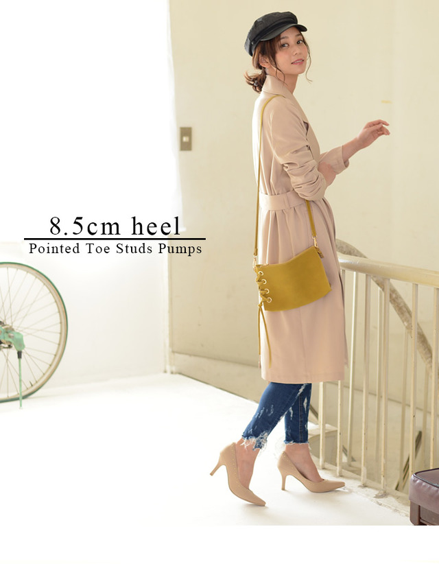 パンプス レディース 8.5センチ ヒール