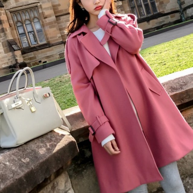 ベルトミディアム丈コート