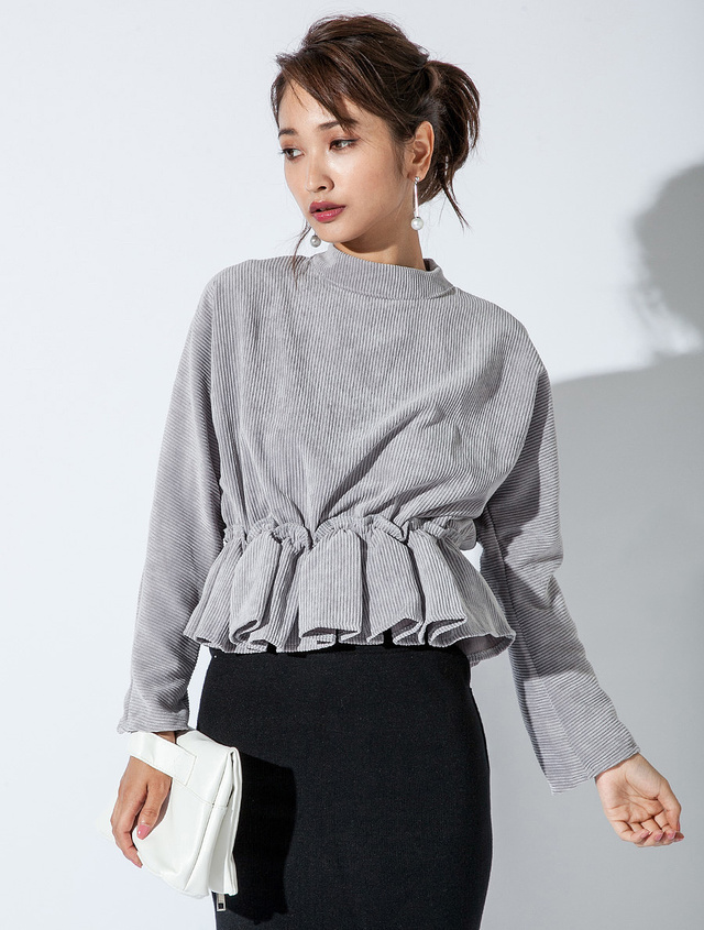 ペプラムデザイントップス