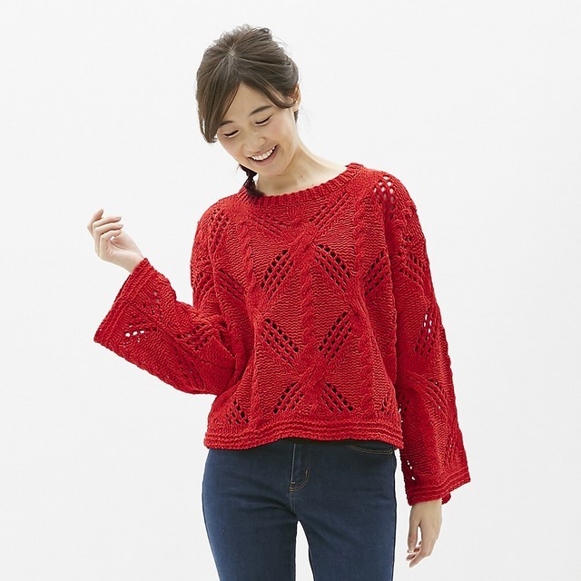 クロシェセーター（長袖）