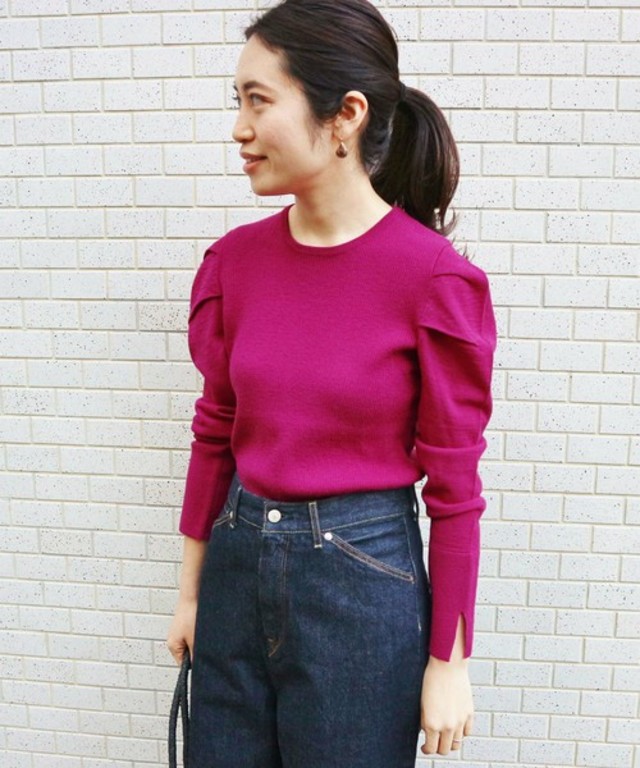 chicane wool リブプルオーバー