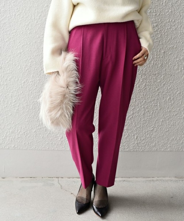 Prefer SHIPS　タックテーパードパンツ