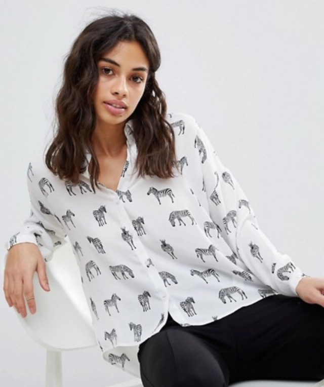 ゼブラ柄シャツ