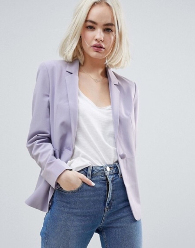 ライラックテーラードジャケット