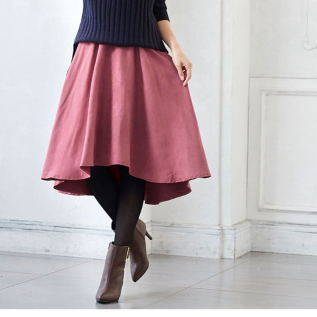 フェイクスエードスカート