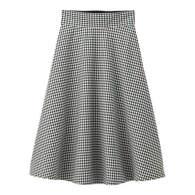 フレアミディスカート(ギンガム)