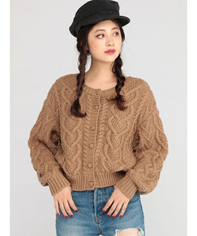 2WAYケーブルカーディガン