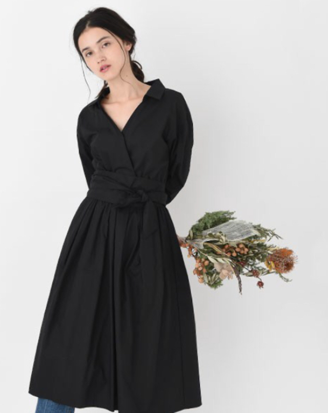 カシュクールシャツワンピース